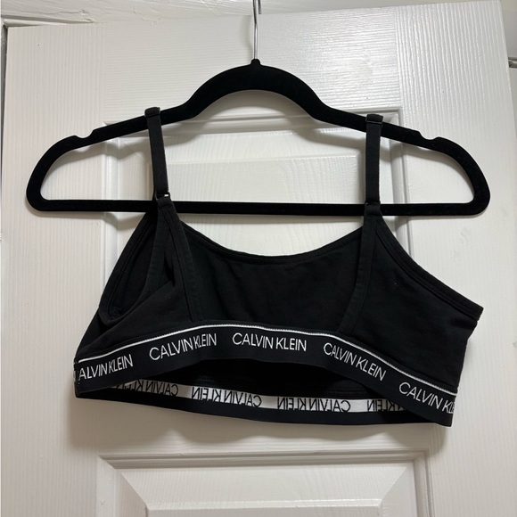 Calvin Klein Black Bralette with Logo Band - Picture 2 of 2